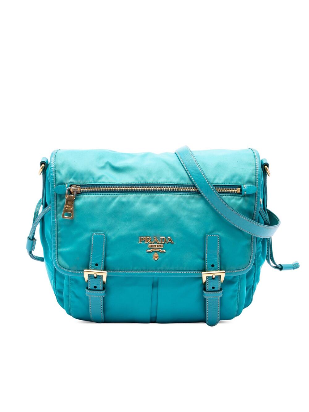 Prada Saffiano Trimmed Tessuto Zip #359596P55B